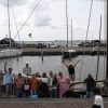 Zeilboot tocht tussen Volendam en Marken